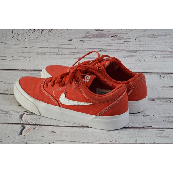 Nike SB Canvas Skateboarding Shoes Big Kids Size 4.5 Red Pre-Owned - Picture 3 of 10